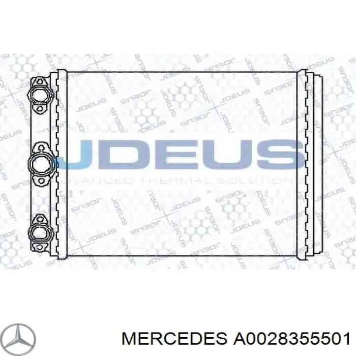 Do koszyka A0028355501 Mercedes Chłodnica nagrzewnicy (ogrzewacza)
