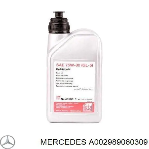 Olej przekładniowy Mercedes A002989060309 cena, od 29,71 USD