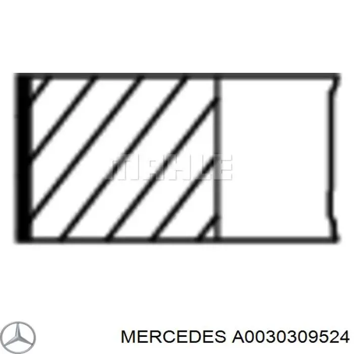 0030309524 Mercedes zestaw pierścieni tłokowych do silnika, std