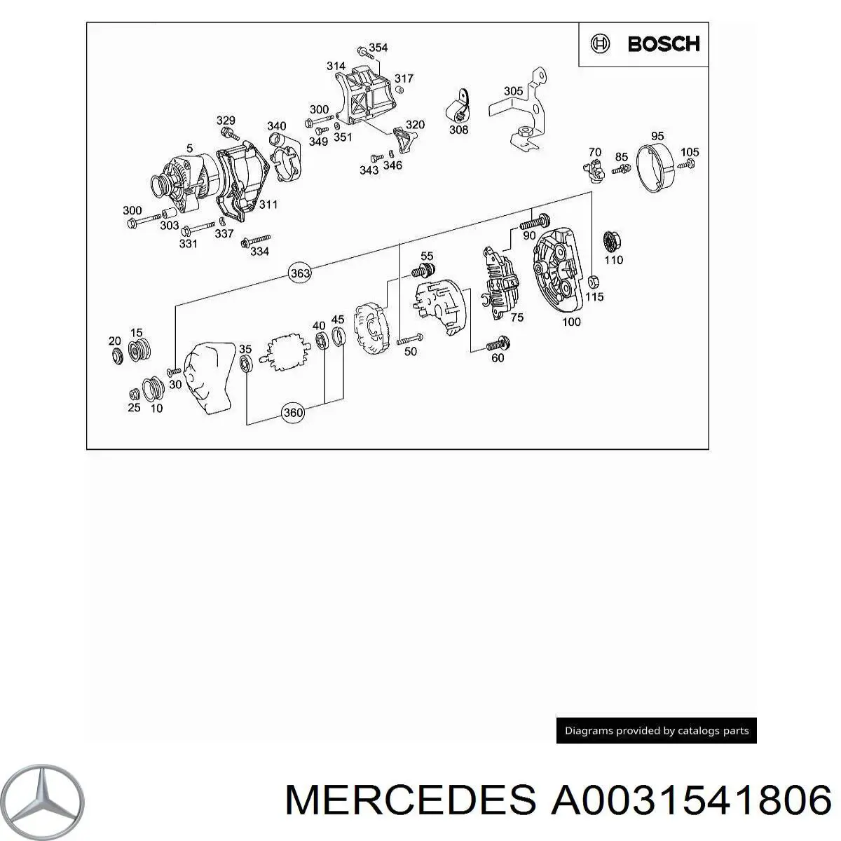 Regulator alternatora (przekaźnik ładowania) Mercedes A0031541806 cena, od 28,66 USD