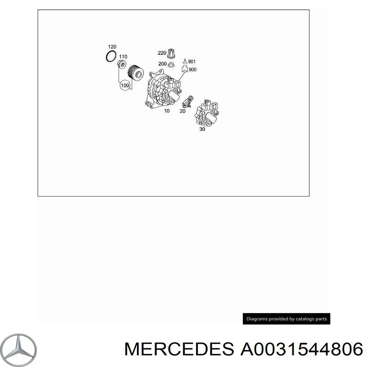 A0031544806 Mercedes Regulator alternatora (przekaźnik ładowania)