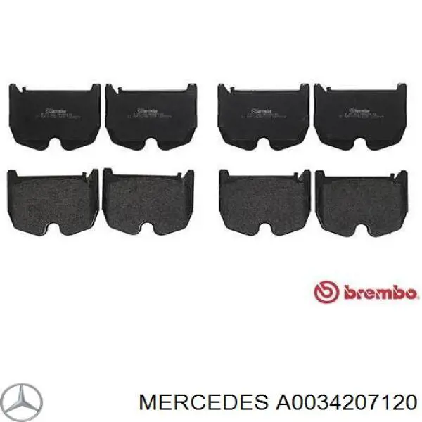 Do koszyka A0034207120 Mercedes Klocki hamulcowe przednie tarczowe