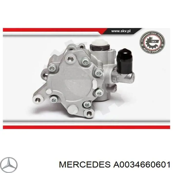 Pompa wspomagania hydraulicznego kierownicy Mercedes A0034660601 cena, od 124,29 USD