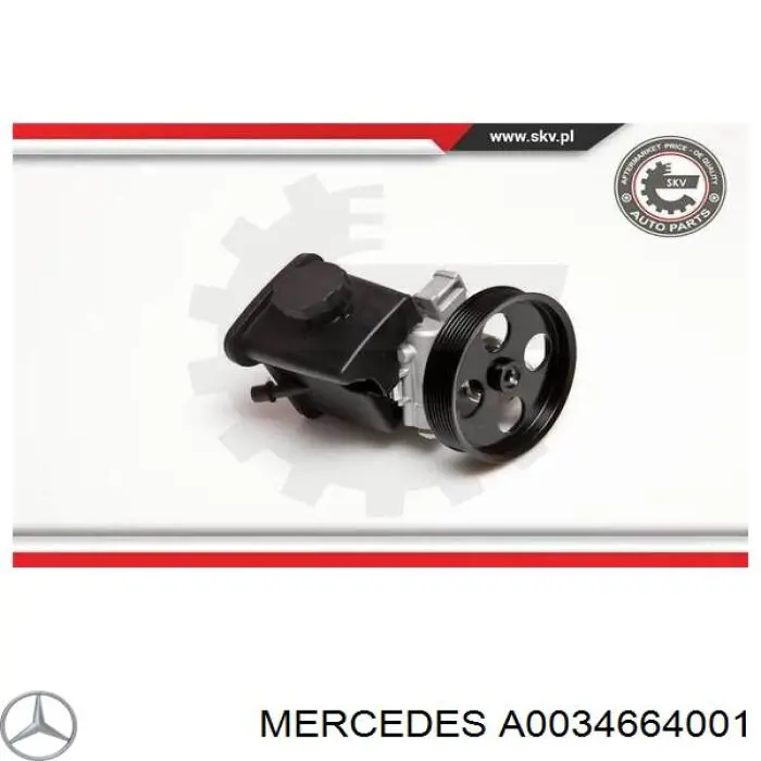 Pompa wspomagania hydraulicznego kierownicy Mercedes A0034664001 cena, od 108,96 USD