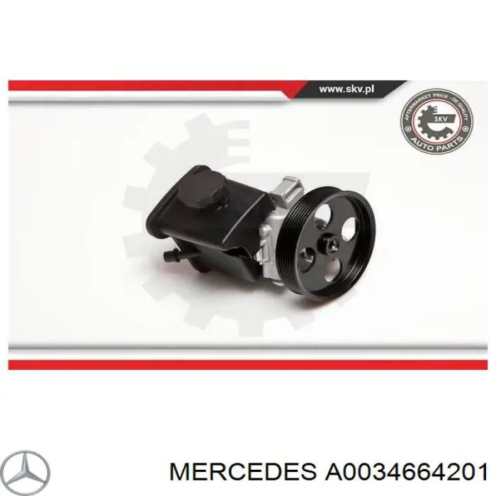 Pompa wspomagania hydraulicznego kierownicy Mercedes A0034664201 cena, od 159,61 USD