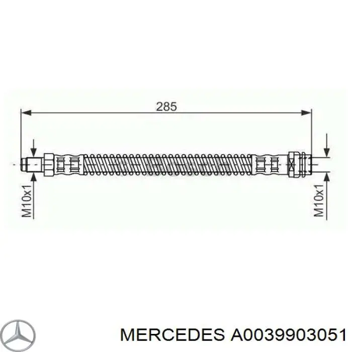 A0039903051 Mercedes nakrętka śruby wału napędowego