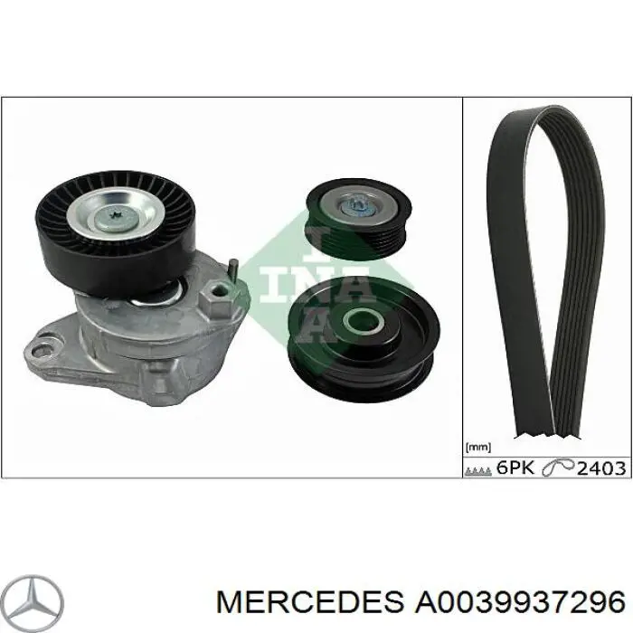 Pas napędowy mechanizmów Mercedes A0039937296 cena, od 24,02 USD