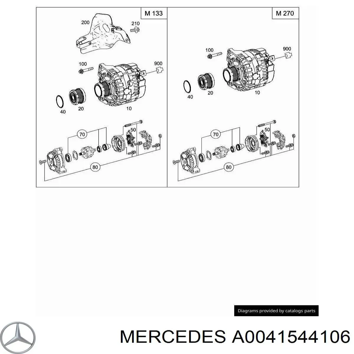 A0041544106 Mercedes regulator alternatora (przekaźnik ładowania)