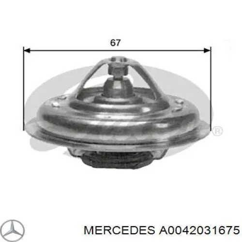 Do koszyka A0042031675 Mercedes Termostat