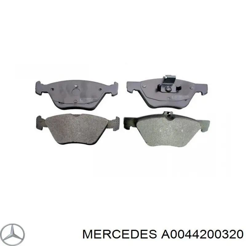 Klocki hamulcowe przednie tarczowe Mercedes A0044200320 cena, od 21,52 USD