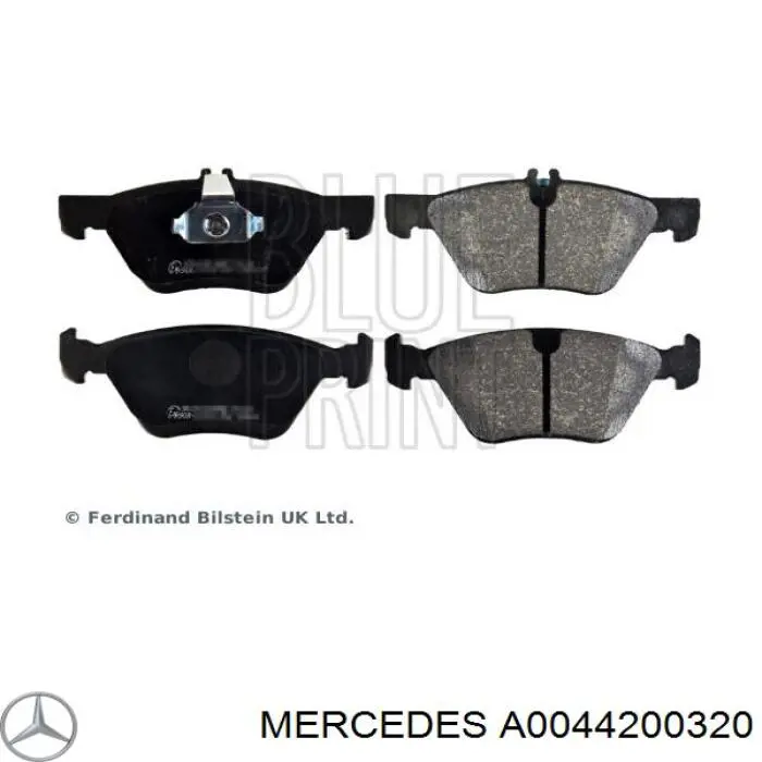 Do koszyka A0044200320 Mercedes Klocki hamulcowe przednie tarczowe