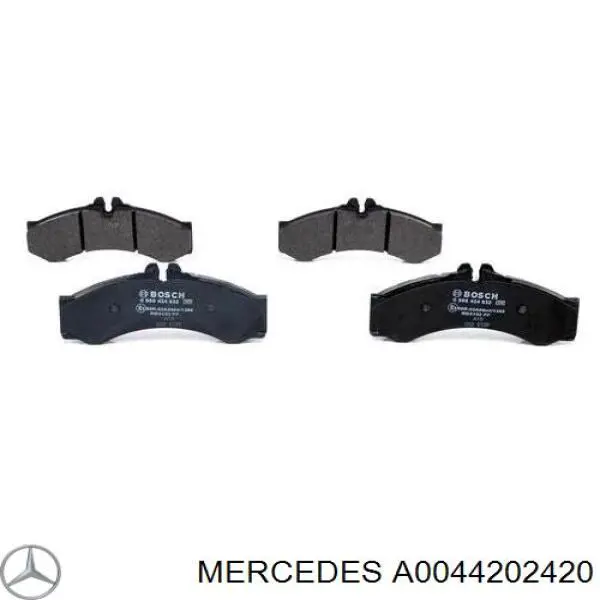 A0044202420 Mercedes Klocki hamulcowe przednie tarczowe