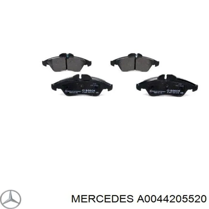 Do koszyka A0044205520 Mercedes Klocki hamulcowe przednie tarczowe