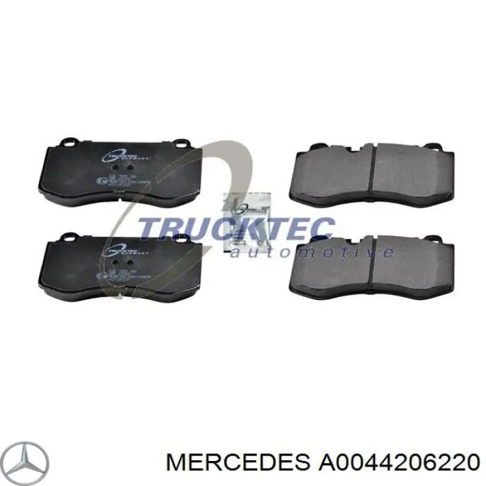 Do koszyka A0044206220 Mercedes Klocki hamulcowe przednie tarczowe