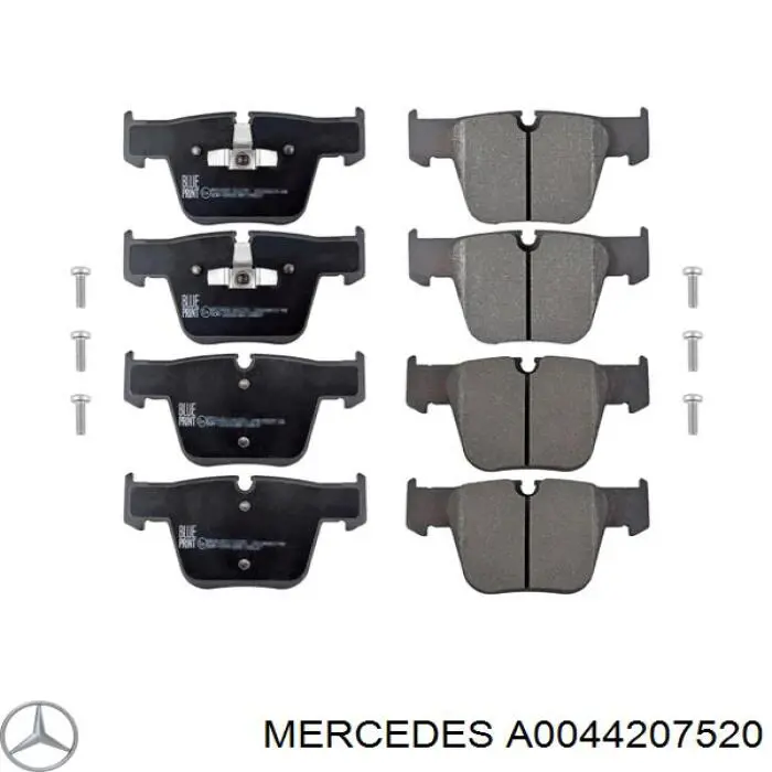 Do koszyka A0044207520 Mercedes Klocki hamulcowe przednie tarczowe