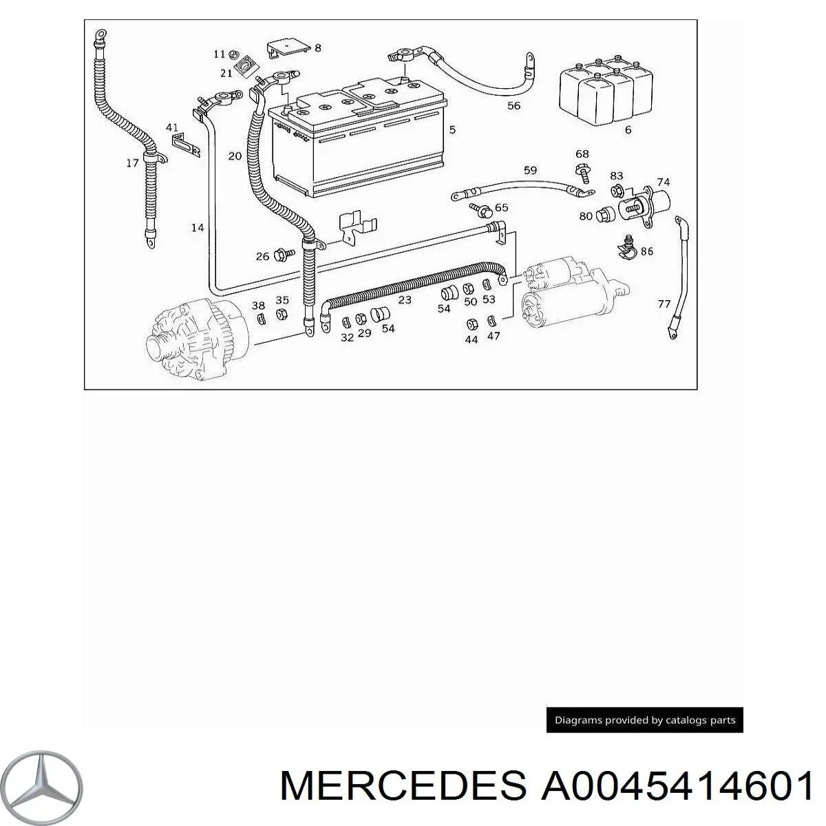 A0045414601 Mercedes Bateria (akumulator)