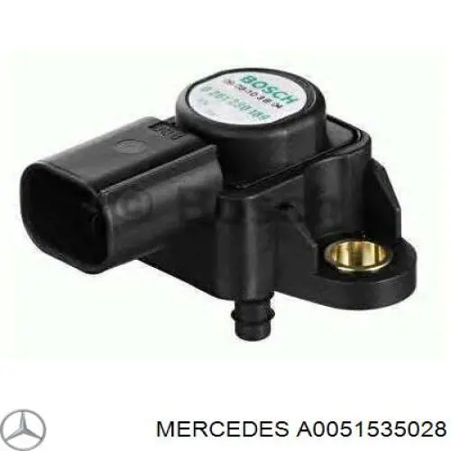 A0051535028 Mercedes Czujnik ciśnienia w kolektorze ssącym, MAP