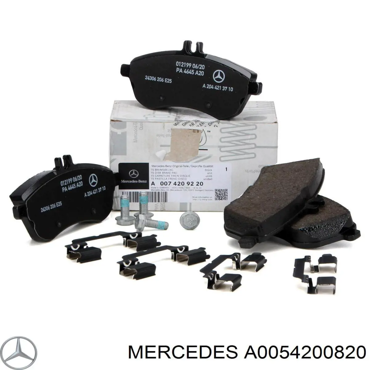 Do koszyka A0054200820 Mercedes Klocki hamulcowe przednie tarczowe