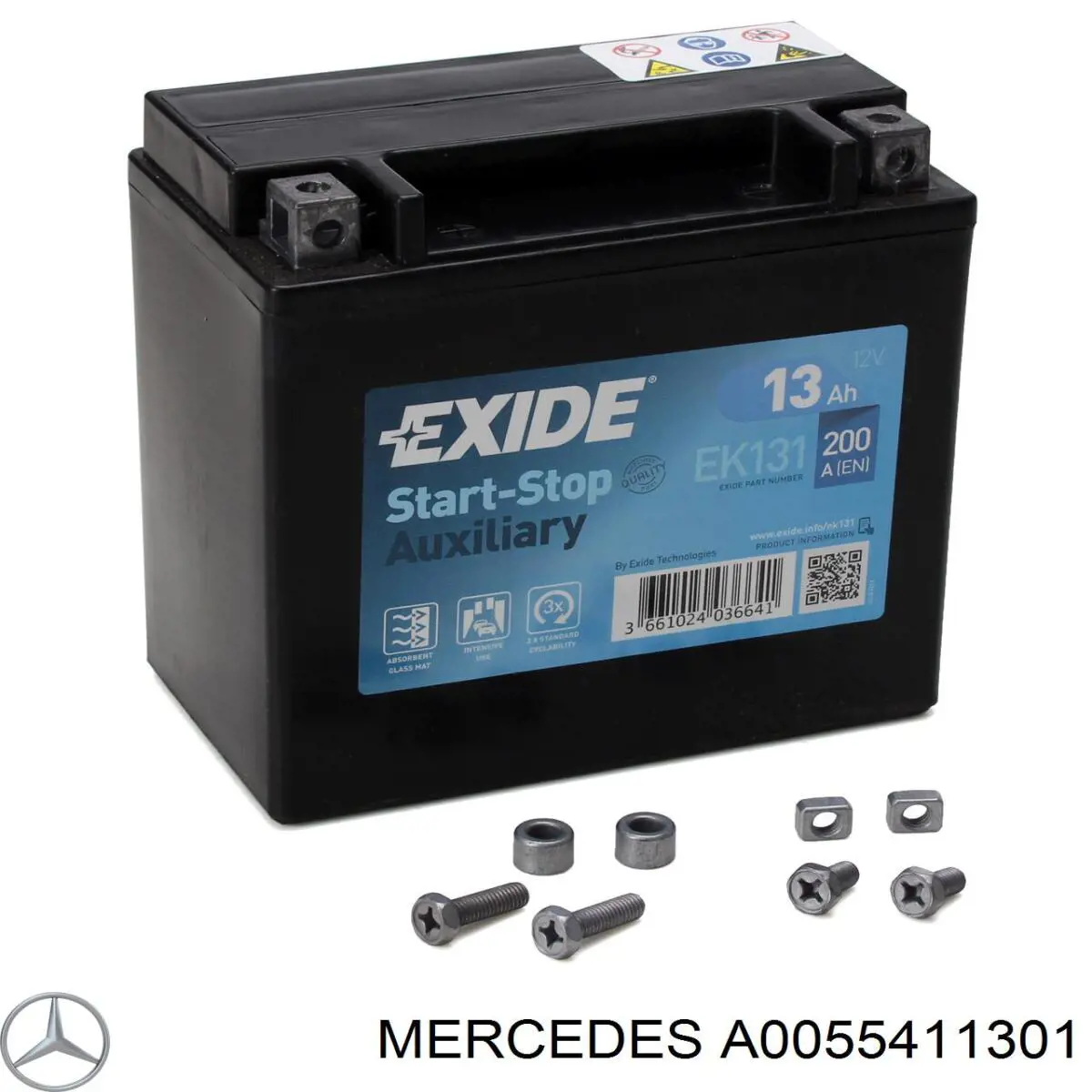 Bateria (akumulator) Mercedes A0055411301 cena, od 124,95 USD