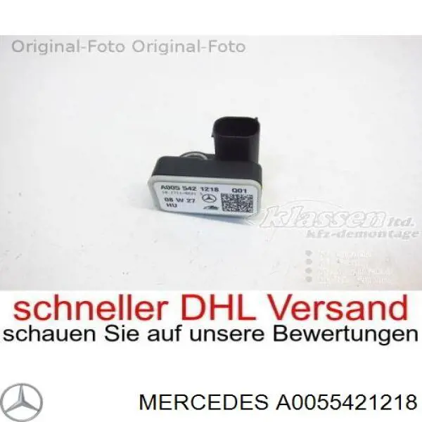 Czujnik przyspieszenia pionowego Mercedes A0055421218 cena, od 52,78 USD
