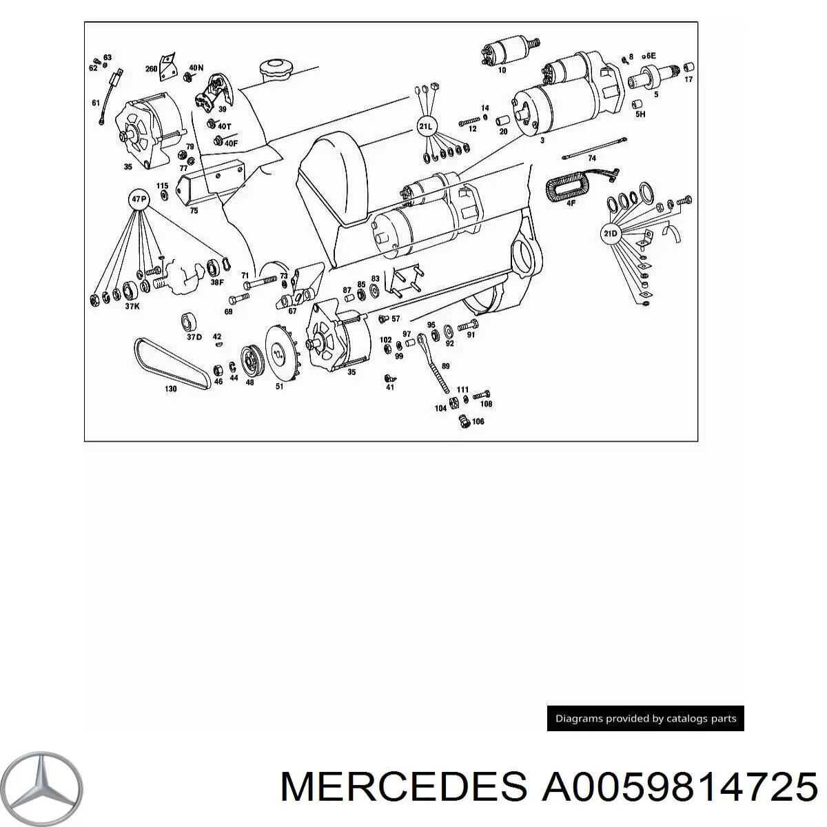 A0059814725 Mercedes łożysko alternatora