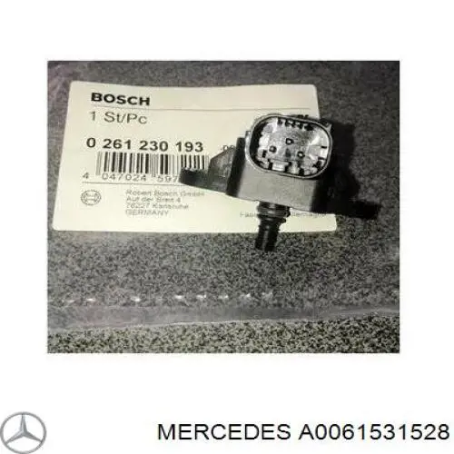 Do koszyka A0061531528 Mercedes Czujnik ciśnienia doładowania (powietrza w turbinę)