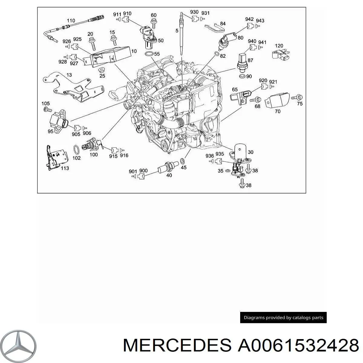 Czujnik położenia wałka rozrządu A0061532428 Mercedes