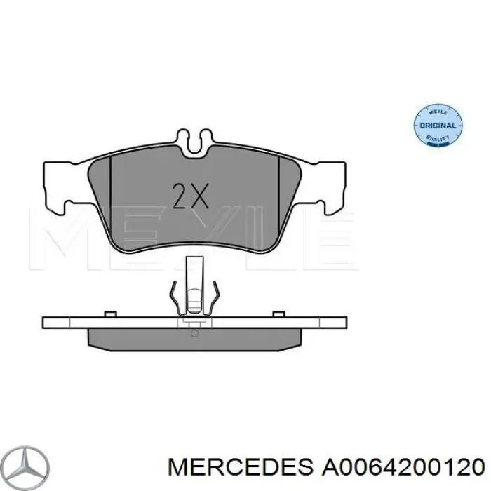 Okładziny (klocki) do hamulców tarczowych tylne Mercedes A0064200120 cena, od 23,99 USD