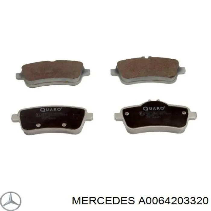 Okładziny (klocki) do hamulców tarczowych tylne Mercedes A0064203320 cena, od 36,02 USD