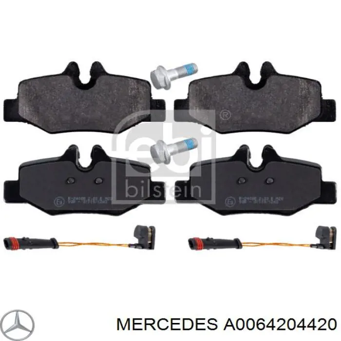 Okładziny (klocki) do hamulców tarczowych tylne Mercedes A0064204420 cena, od 21,98 USD