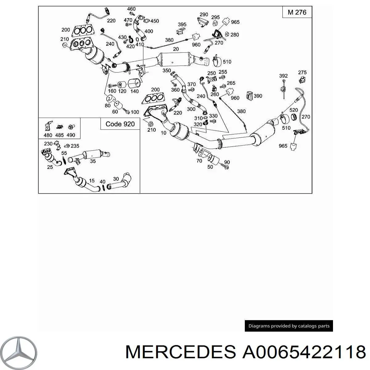 A0065422118 Mercedes sonda lambda czujnik tlenu po katalizatorze