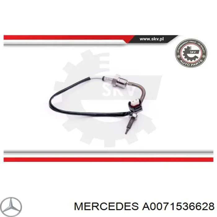 Czujnik temperatury spalin, przed katalizatorem Mercedes A0071536628 cena, od 63,88 USD