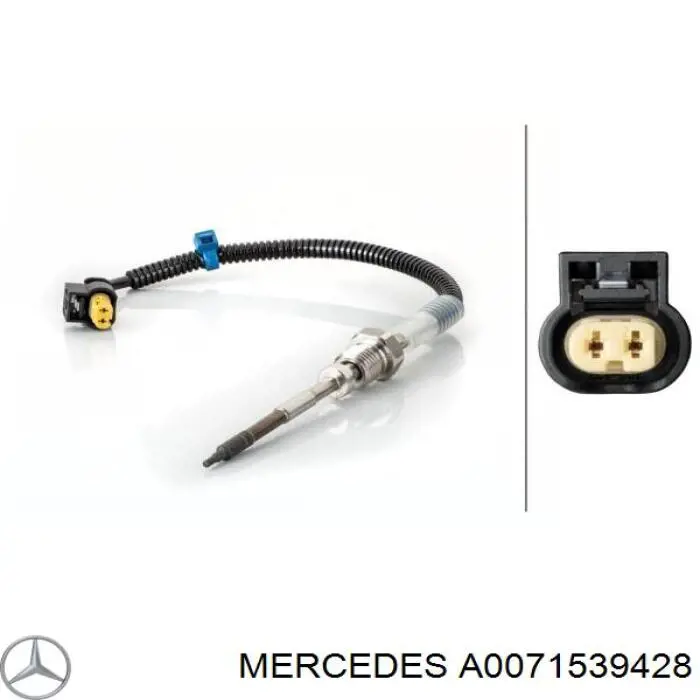 A0071539428 Mercedes Czujnik temperatury spalin, przed filtrem cząstek stałych