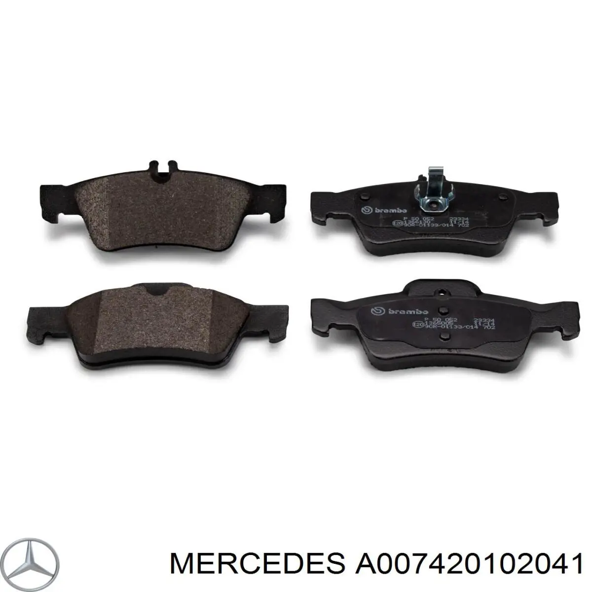Okładziny (klocki) do hamulców tarczowych tylne Mercedes A007420102041 cena, od 24,77 USD