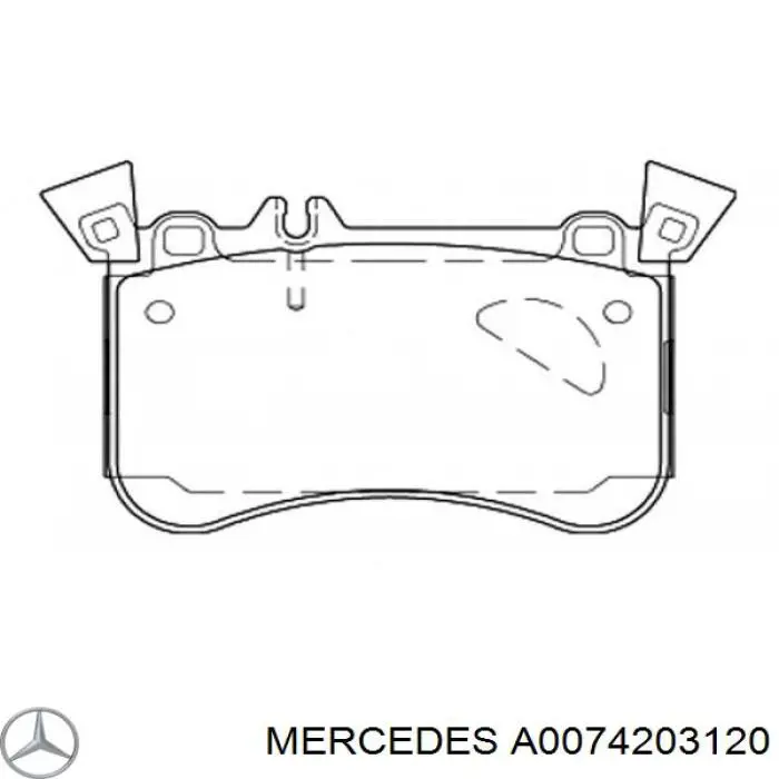 A0074203120 Mercedes Klocki hamulcowe przednie tarczowe