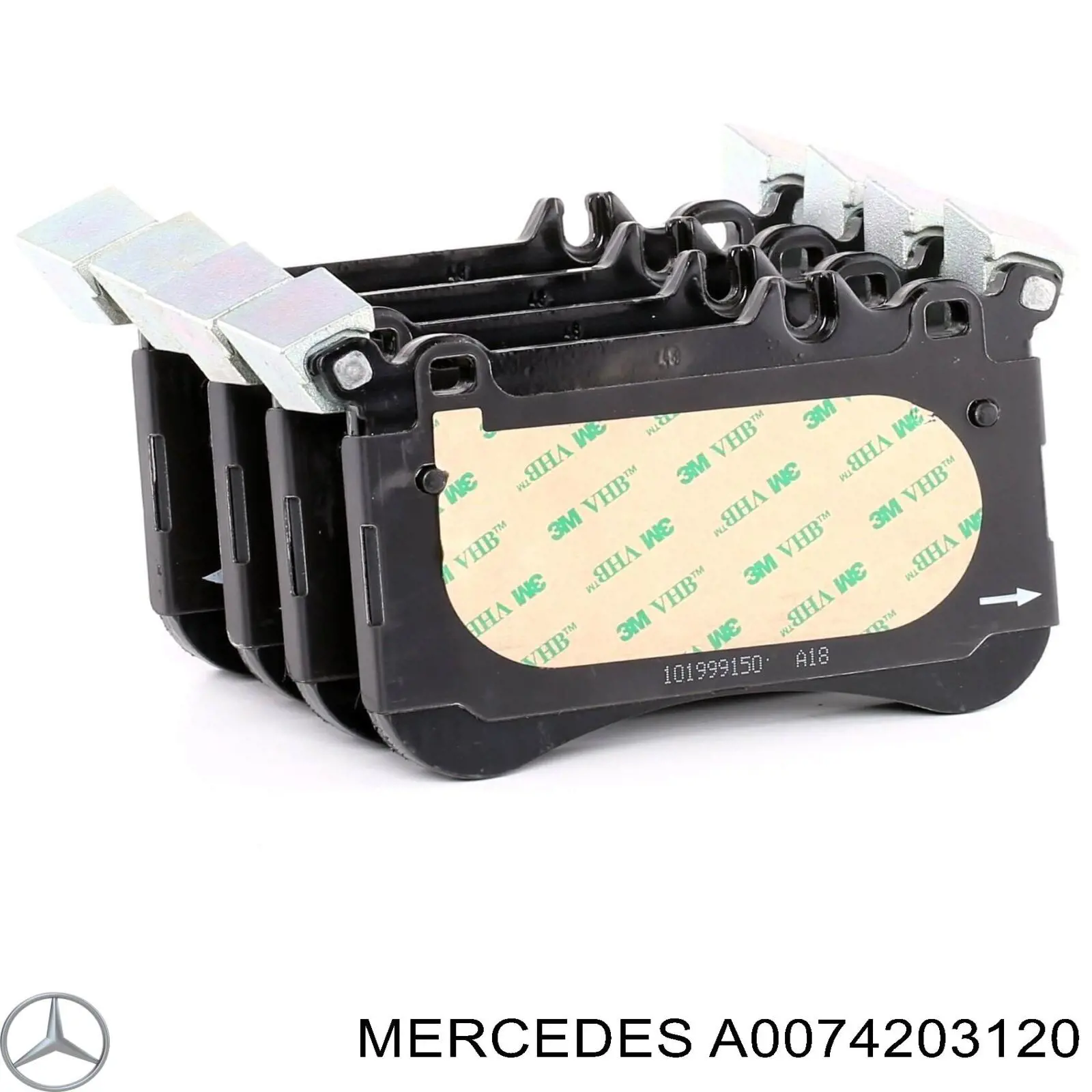 Klocki hamulcowe przednie tarczowe Mercedes A0074203120 cena, od 19,53 USD