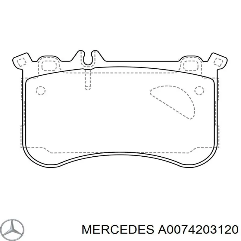Do koszyka A0074203120 Mercedes Klocki hamulcowe przednie tarczowe