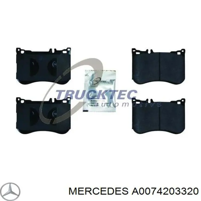 Klocki hamulcowe przednie tarczowe Mercedes A0074203320 cena, od 49,71 USD