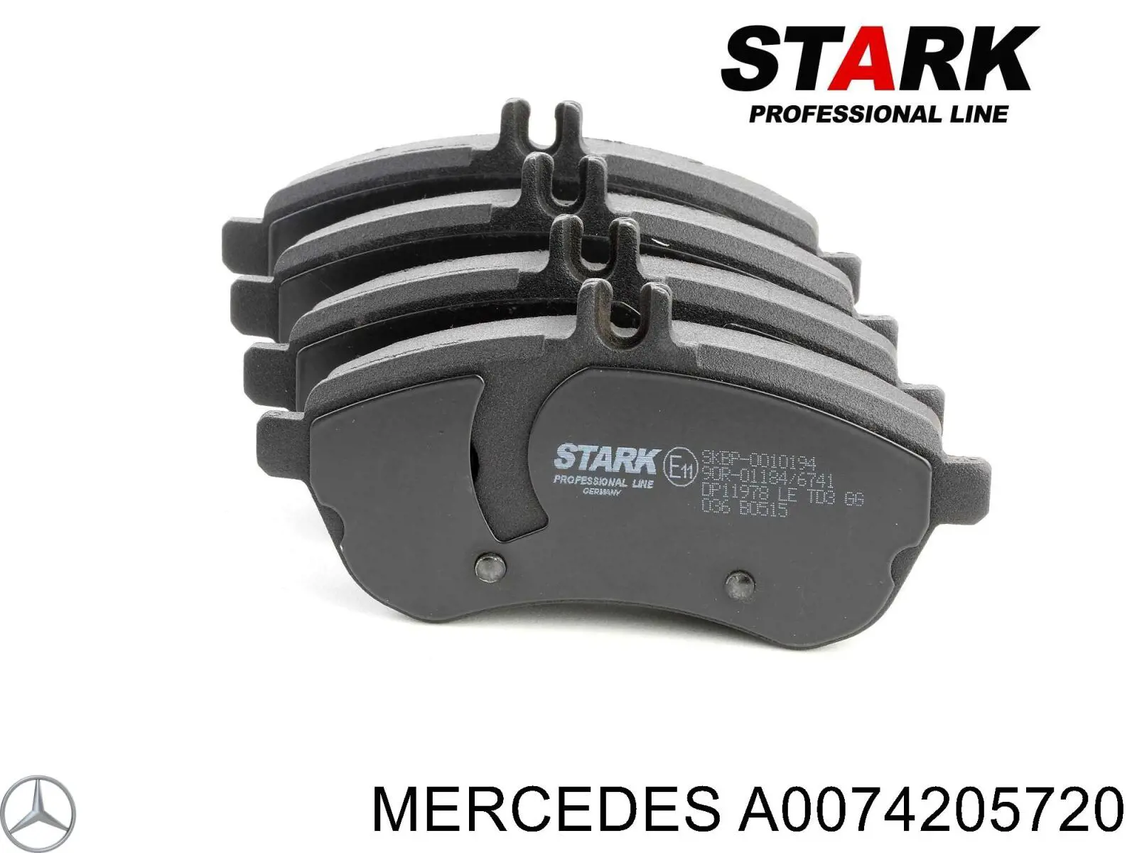 Do koszyka A0074205720 Mercedes Klocki hamulcowe przednie tarczowe