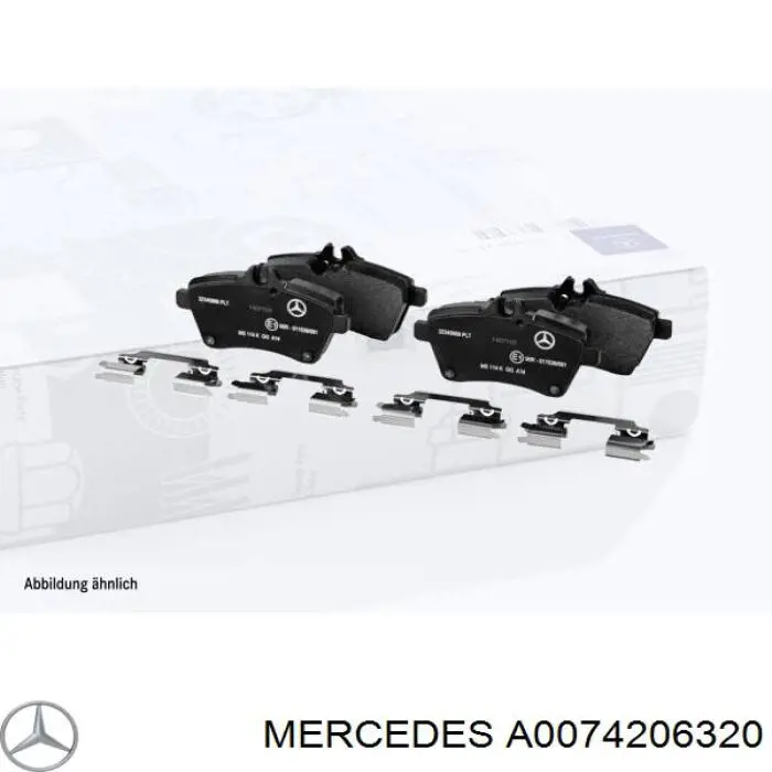 A0074206320 Mercedes Klocki hamulcowe przednie tarczowe