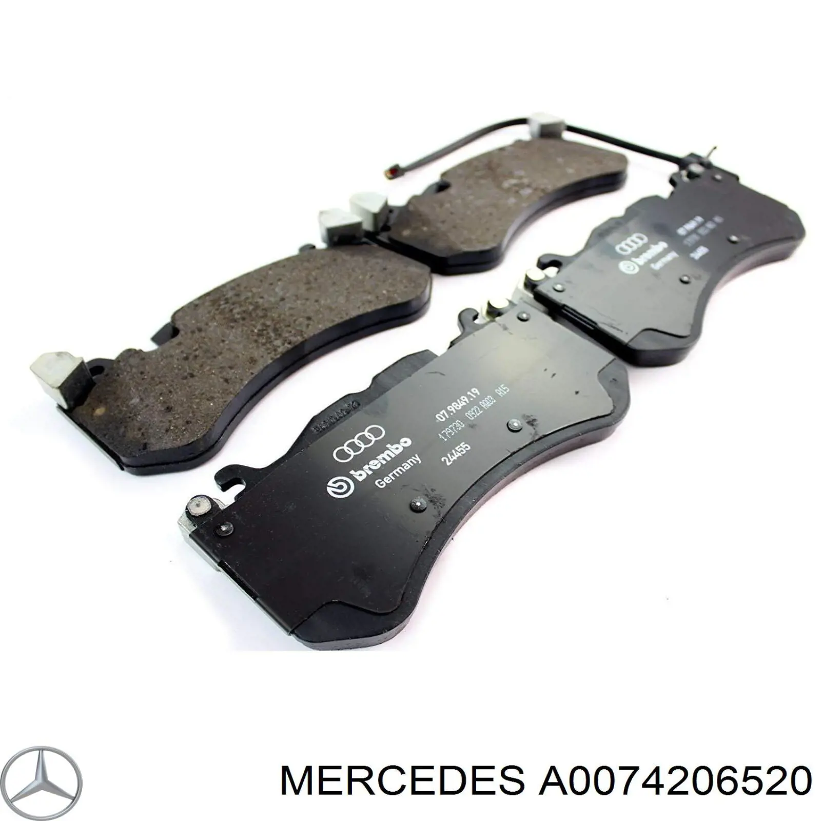 A0074206520 Mercedes Klocki hamulcowe przednie tarczowe