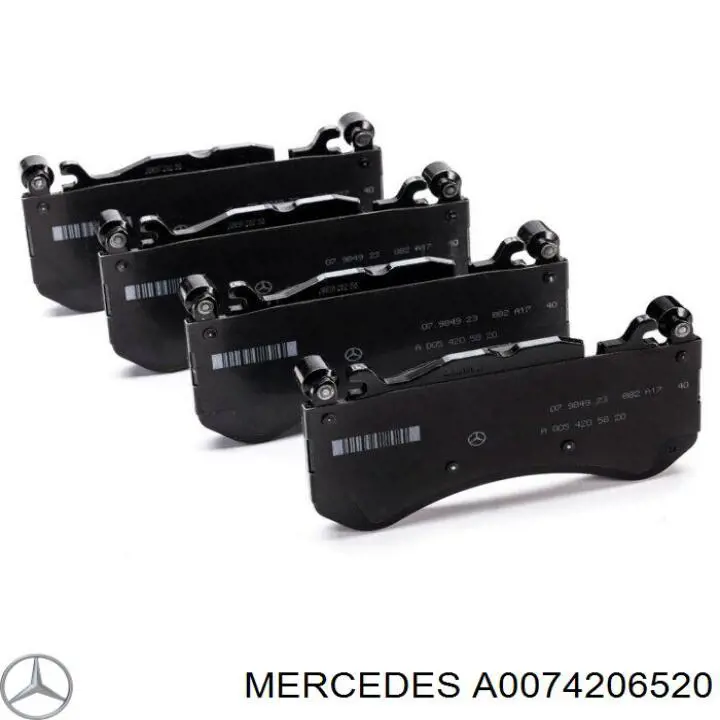 Do koszyka A0074206520 Mercedes Klocki hamulcowe przednie tarczowe