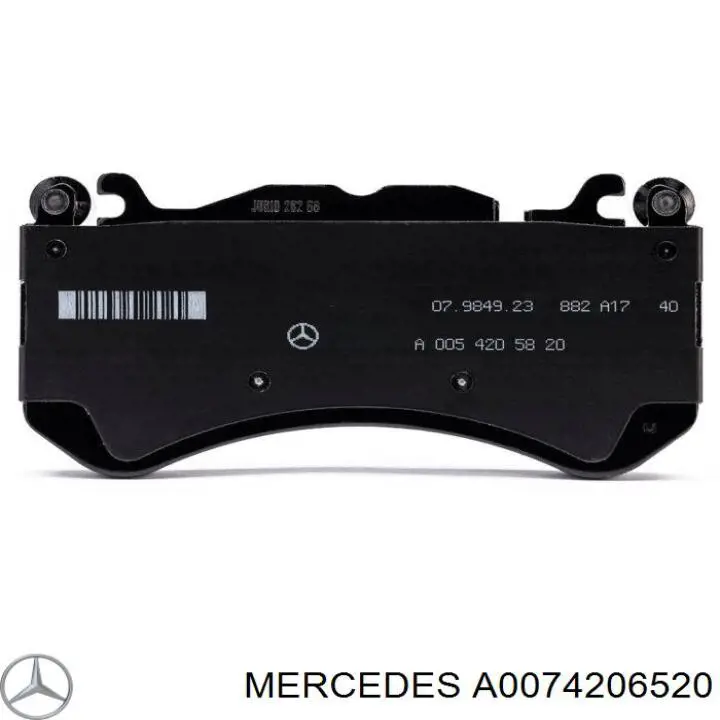 Klocki hamulcowe przednie tarczowe A0074206520 Mercedes