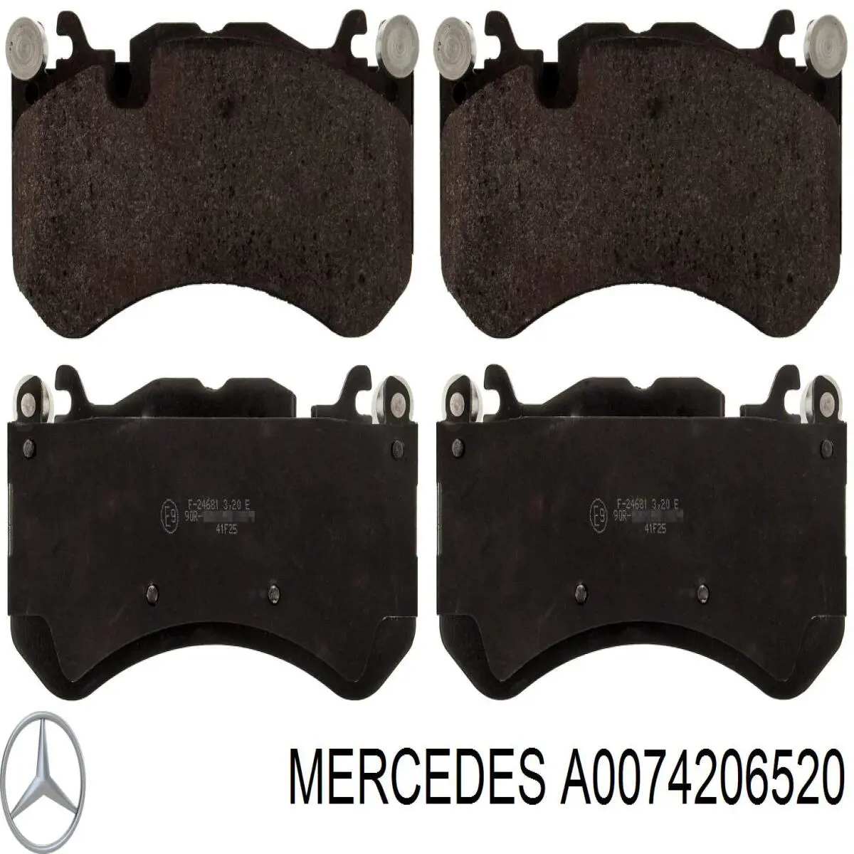 Klocki hamulcowe przednie tarczowe Mercedes A0074206520