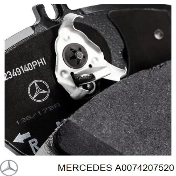 Klocki hamulcowe przednie tarczowe A0074207520 Mercedes