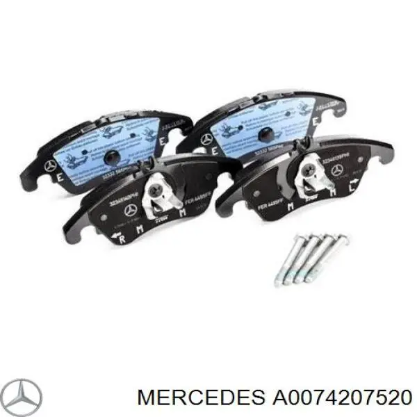 A0074207520 Mercedes Klocki hamulcowe przednie tarczowe