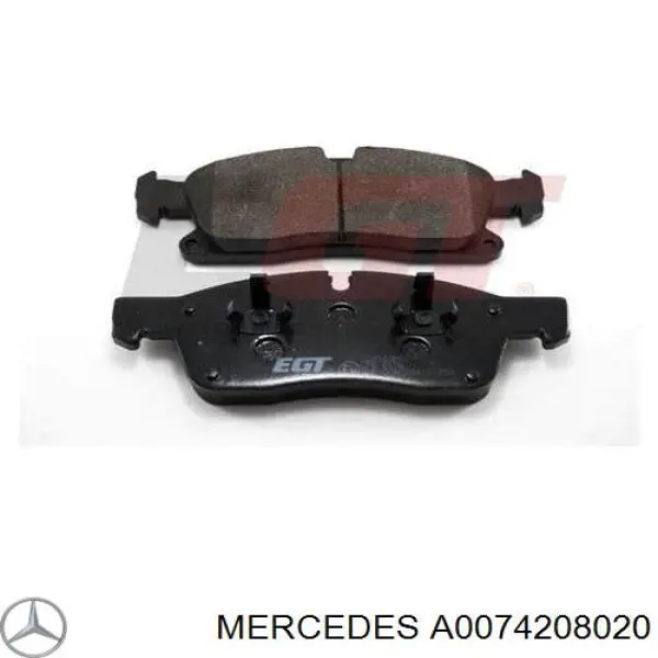 Klocki hamulcowe przednie tarczowe Mercedes A0074208020 cena, od 43,42 USD