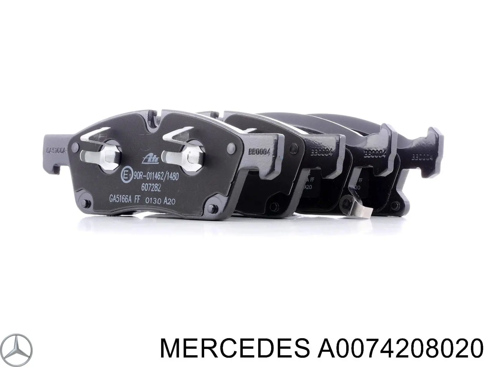 Do koszyka A0074208020 Mercedes Klocki hamulcowe przednie tarczowe