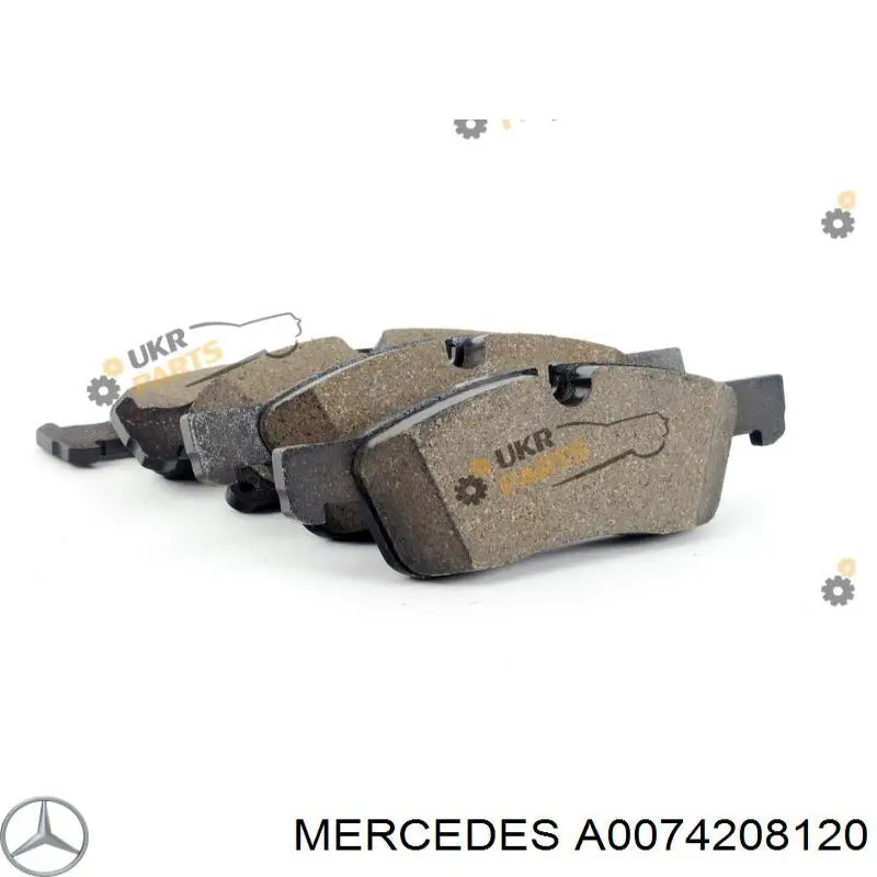 Do koszyka A0074208120 Mercedes Klocki hamulcowe przednie tarczowe