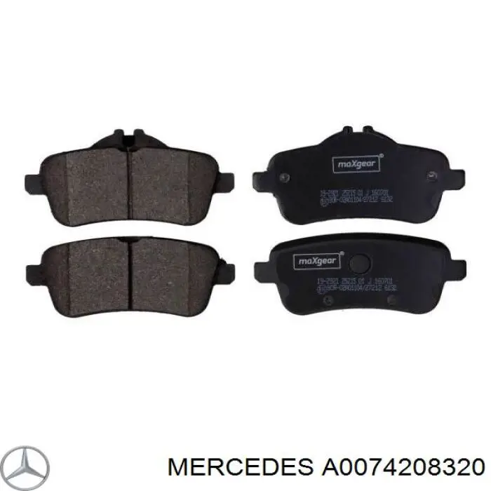 Okładziny (klocki) do hamulców tarczowych tylne Mercedes A0074208320 cena, od 26,67 USD